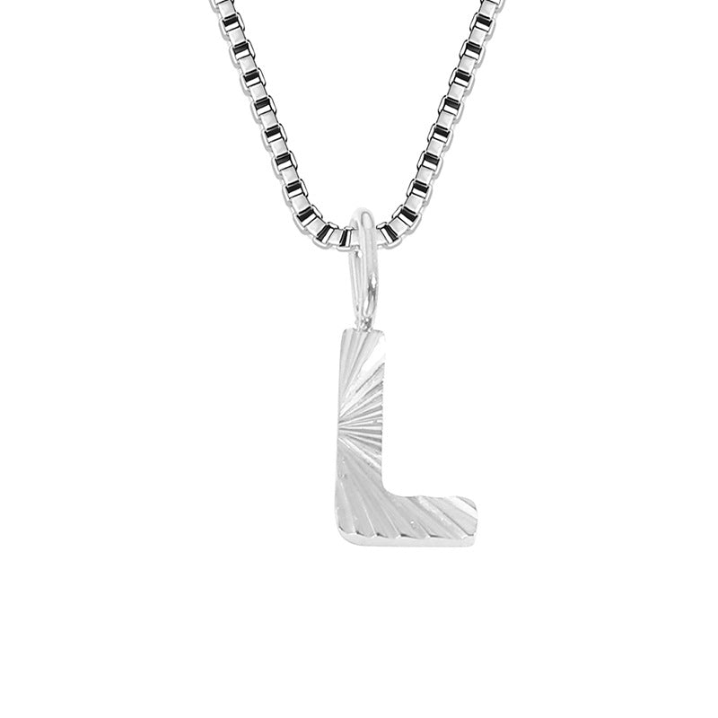 Wholesale Simple Style Classic Style Letter Stainless Steel Titanium Steel Plating Gold Plated Pendant Necklace