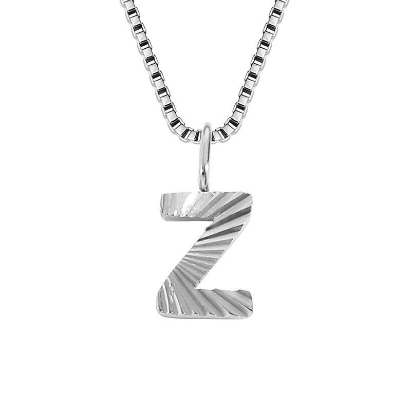 Wholesale Simple Style Classic Style Letter Stainless Steel Titanium Steel Plating Gold Plated Pendant Necklace