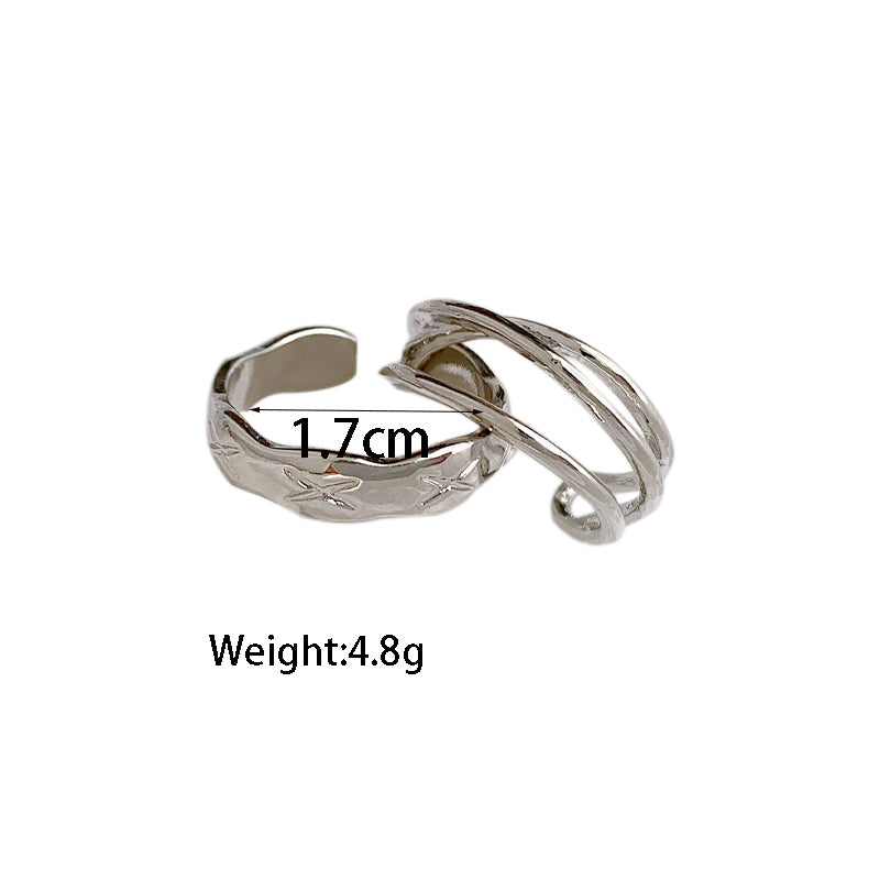 Wholesale Jewelry Simple Style Geometric Alloy Open Rings