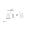 1 Pair Casual Simple Style Geometric Plating Inlay Stainless Steel Pearl Zircon White Gold Plated Gold Plated Ear Studs