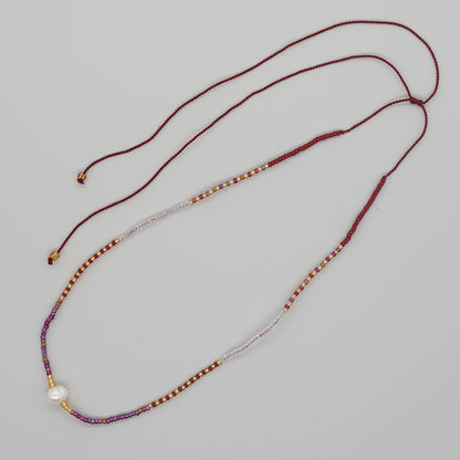 Simple Style Classic Style Geometric Glass Beaded Braid Women's Necklace