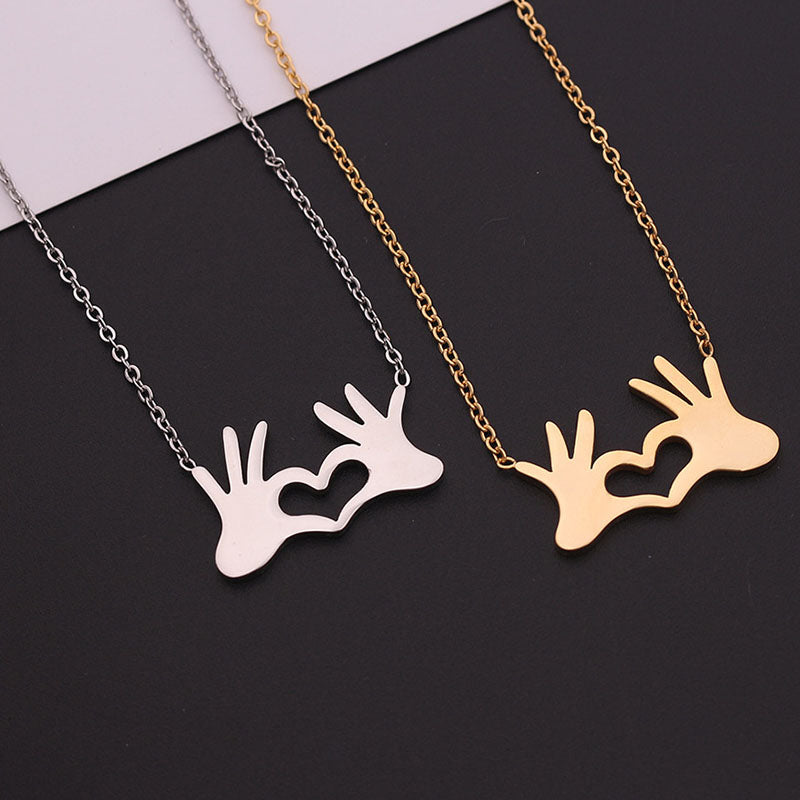 Wholesale Simple Style Solid Color Stainless Steel Plating 18k Gold Plated Gold Plated Pendant Necklace