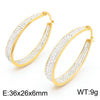 1 Pair Simple Style Classic Style U Shape Inlay Stainless Steel Rhinestones Earrings