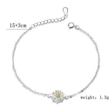 Sweet Daisy Sterling Silver Plating Silver Plated Bracelets