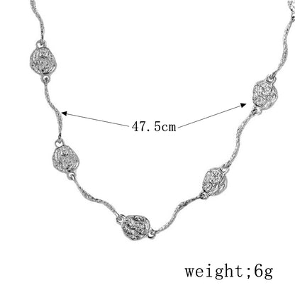 Elegant Lady Solid Color Sterling Silver Silver Plated Necklace