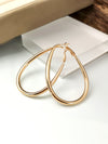 1 Pair Exaggerated Simple Style Oval Plating Copper Gold Plated Hoop Earrings