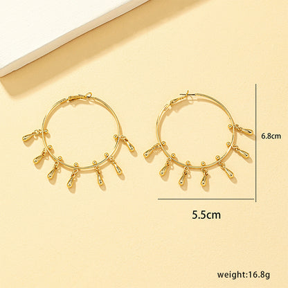 1 Pair Vintage Style Cross Alloy Drop Earrings