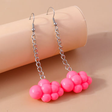 1 Pair Cute Round Zinc Alloy Drop Earrings