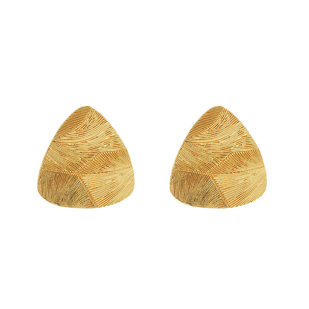 1 Pair Vintage Style Triangle Plating Copper Gold Plated Ear Studs