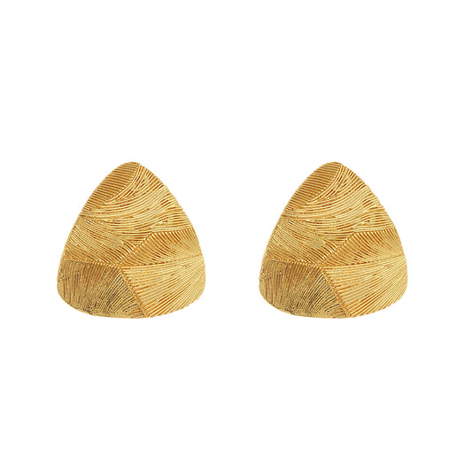 1 Pair Vintage Style Triangle Plating Copper Gold Plated Ear Studs