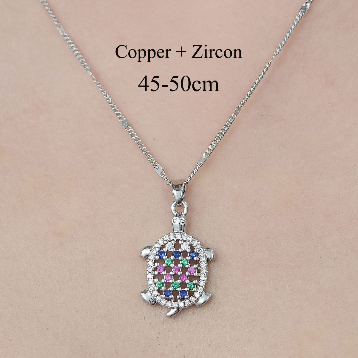 Simple Style Leaves Heart Shape Butterfly Copper Plating Inlay Zircon Pendant Necklace