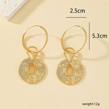 1 Piece 1 Pair Ig Style Simple Style Floral Alloy 14k Gold Plated Drop Earrings