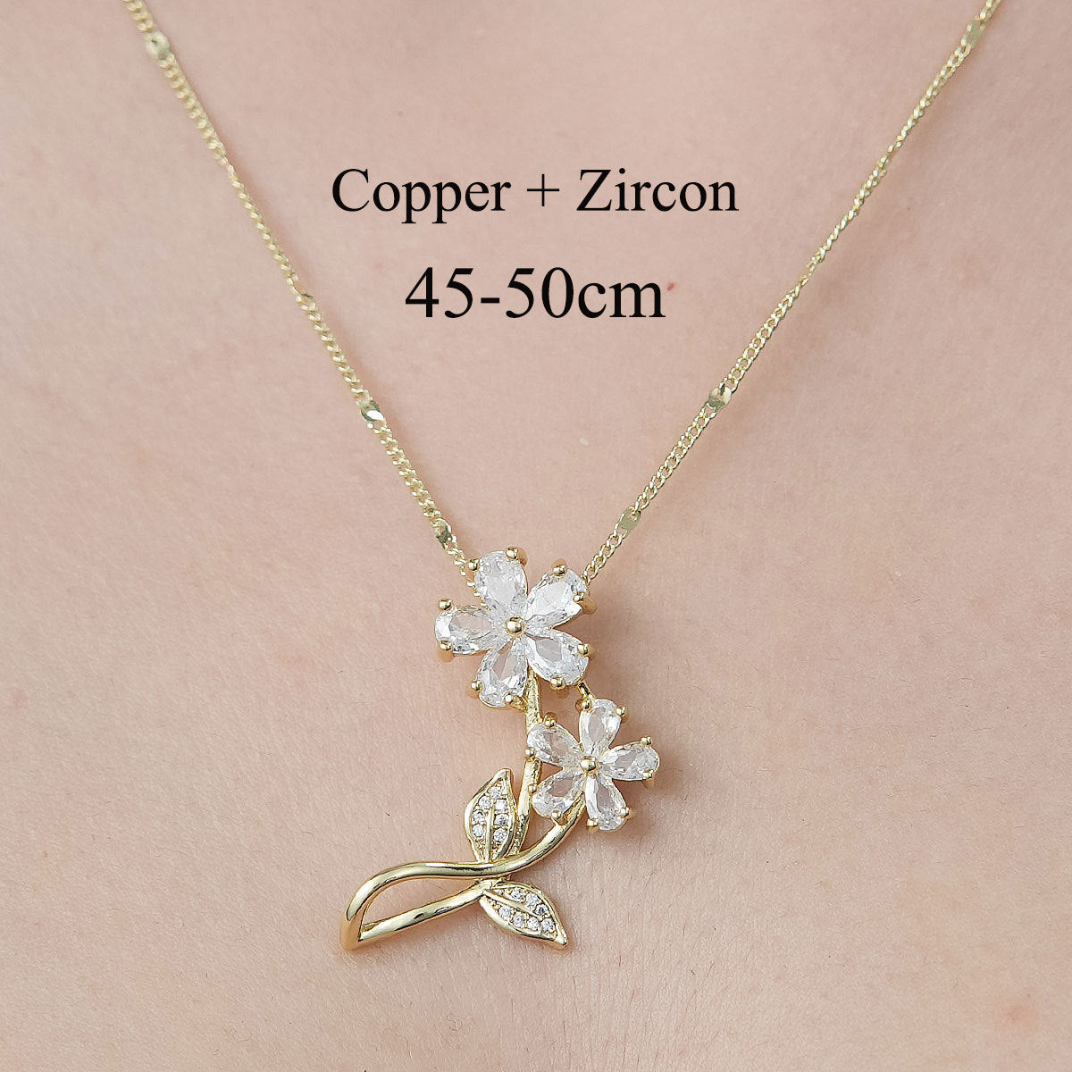 Simple Style Cross Devil's Eye Flower Copper Plating Inlay Zircon Pendant Necklace