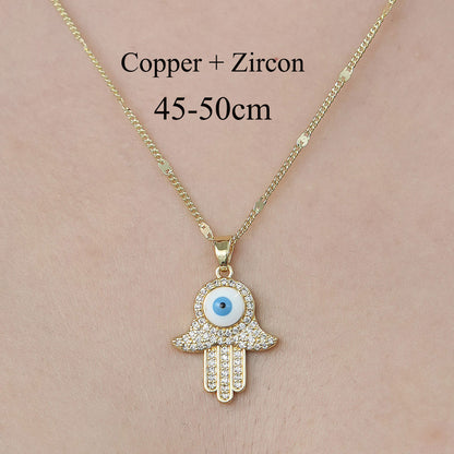 Simple Style Water Droplets Dragonfly Butterfly Copper Plating Inlay Zircon Pendant Necklace