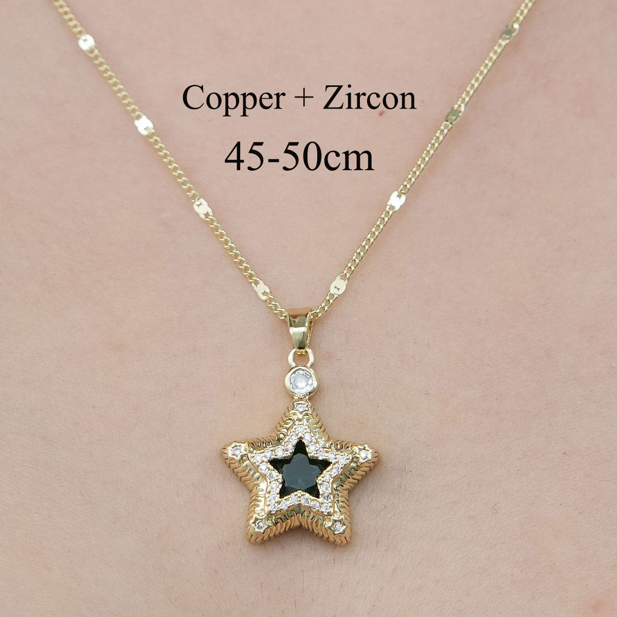 Wholesale Simple Style Sun Star Moon Stainless Steel Titanium Steel Polishing Plating Inlay Zircon Pendant Necklace