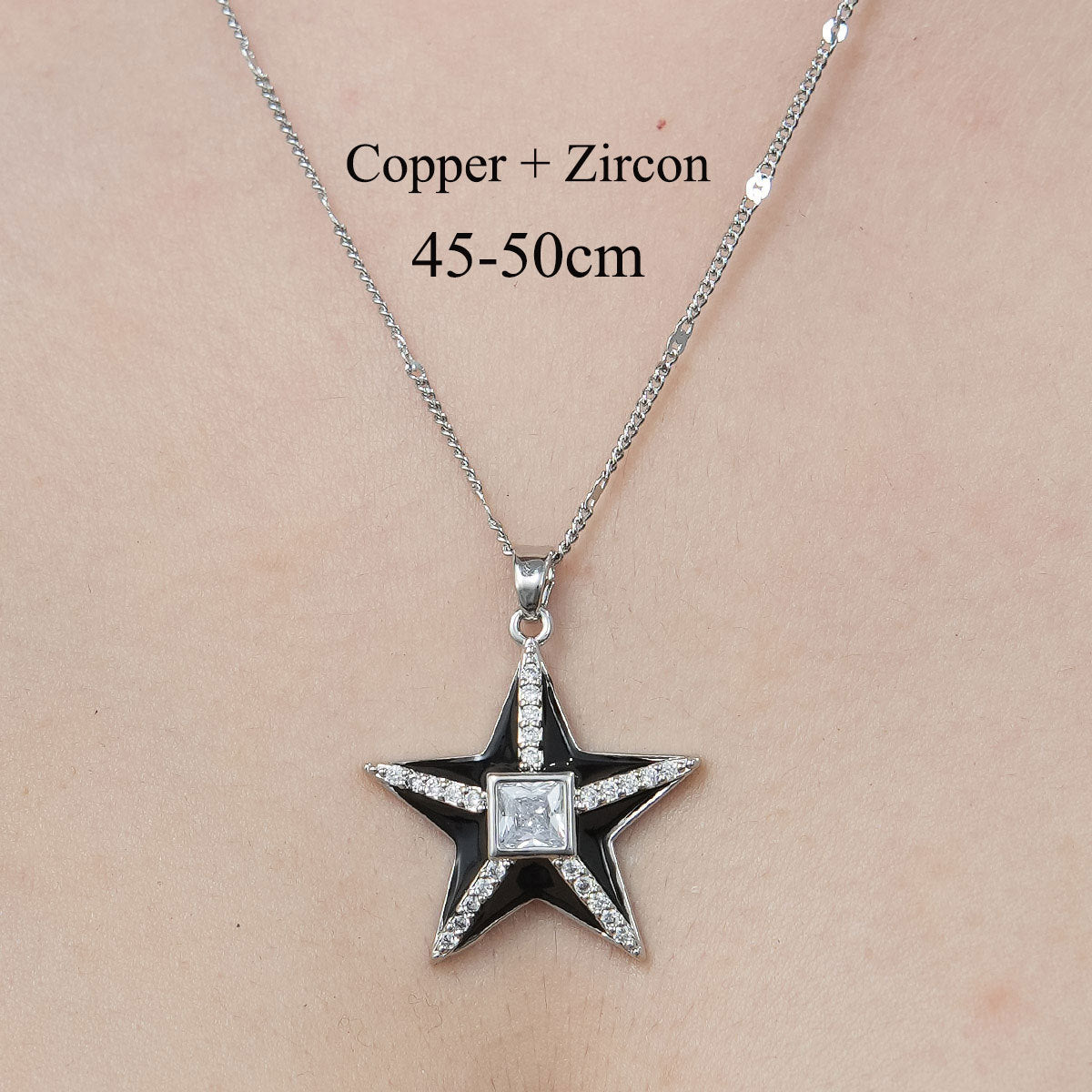 Wholesale Simple Style Devil's Eye Star Moon Stainless Steel Titanium Steel Polishing Plating Pendant Necklace