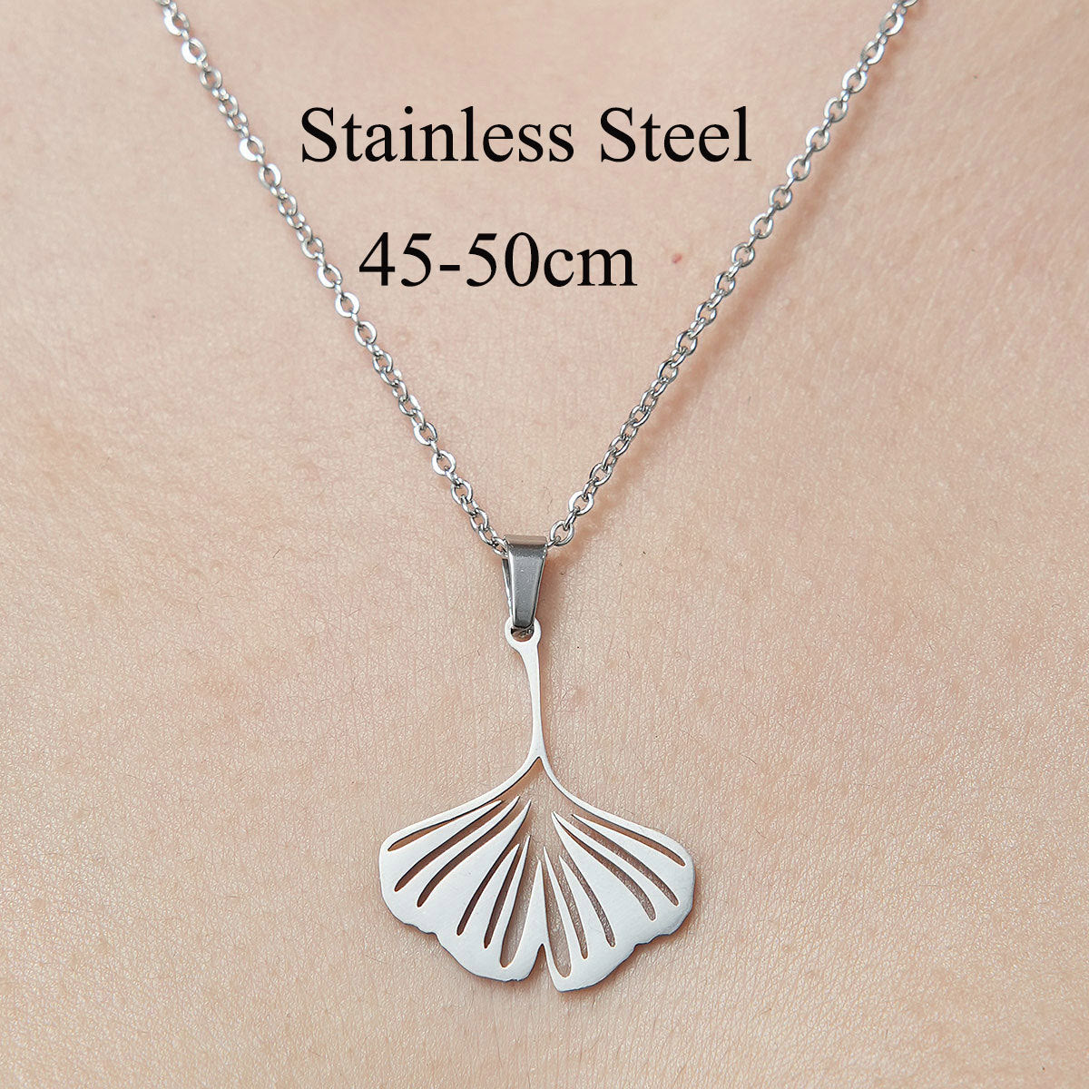 Wholesale Simple Style Leaf Tree Pineapple Stainless Steel Titanium Steel Polishing Plating Pendant Necklace