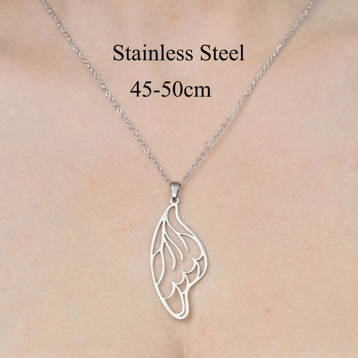 Wholesale Simple Style Mushroom Snake Butterfly Stainless Steel Titanium Steel Polishing Plating Pendant Necklace