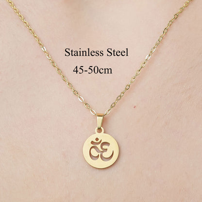 Wholesale Simple Style Moon Rocket Bear Stainless Steel Titanium Steel Polishing Plating Pendant Necklace