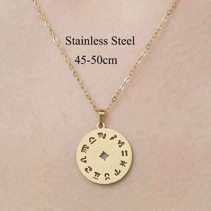 Wholesale Simple Style Moon Rocket Bear Stainless Steel Titanium Steel Polishing Plating Pendant Necklace