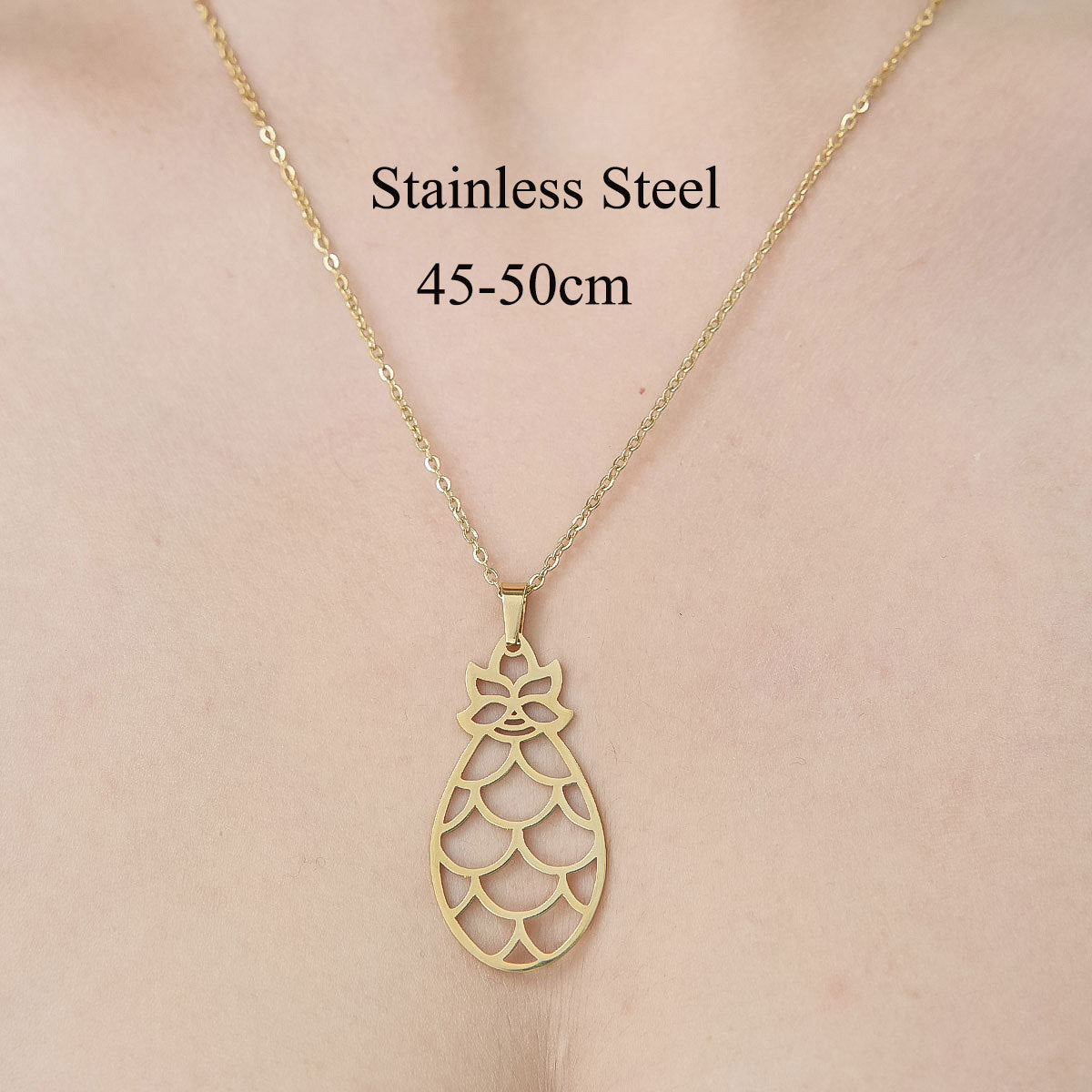 Wholesale Simple Style Devil's Eye Leaves Spider Web Stainless Steel Titanium Steel Polishing Plating Pendant Necklace