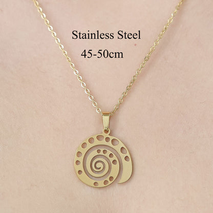 Wholesale Simple Style Clouds Devil's Eye Star Stainless Steel Titanium Steel Polishing Plating Pendant Necklace