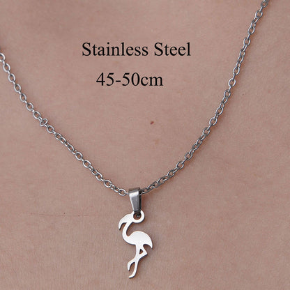 Wholesale Simple Style Letter Dog Cat Stainless Steel Titanium Steel Polishing Plating Pendant Necklace