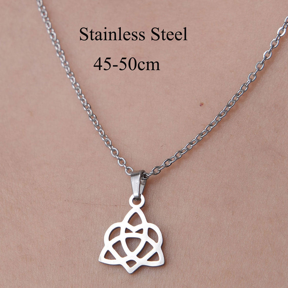 Wholesale Simple Style Devil's Eye Hand Stainless Steel Titanium Steel Polishing Plating Pendant Necklace