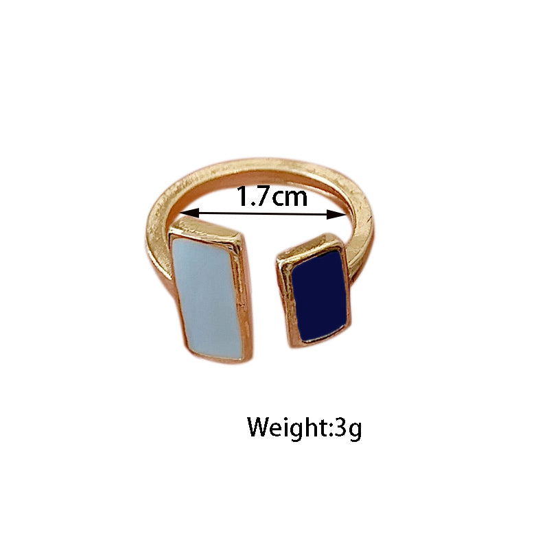 Simple Style Classic Style Color Block Gold Plated Alloy Wholesale Rings