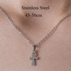 Wholesale Simple Style Cross Stainless Steel Titanium Steel Polishing Plating Pendant Necklace