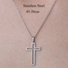 Wholesale Simple Style Cross Stainless Steel Titanium Steel Polishing Plating Pendant Necklace