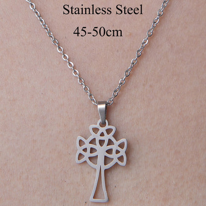 Wholesale Simple Style Cross Stainless Steel Titanium Steel Polishing Plating Pendant Necklace