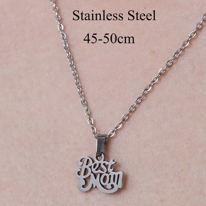 Wholesale Simple Style Human Letter Footprint Stainless Steel Titanium Steel Polishing Plating Pendant Necklace