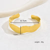 Basic Vacation C Shape Stainless Steel Irregular Plating 18k Gold Plated White Gold Plated Bangle