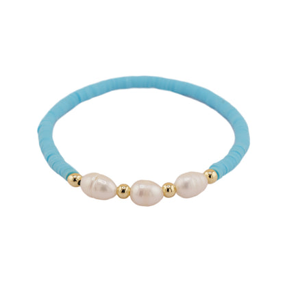 Simple Style Geometric Soft Clay Handmade Pearl Women's Bracelets