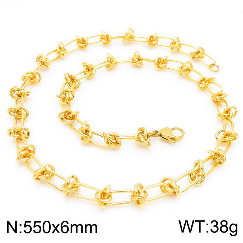 Simple Style Commute Geometric Stainless Steel Plating 18k Gold Plated Bracelets Necklace