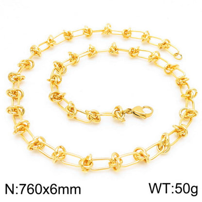 Simple Style Commute Geometric Stainless Steel Plating 18k Gold Plated Bracelets Necklace