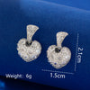 1 Pair Simple Style Leaf Moon Heart Shape Inlay Copper Zircon Drop Earrings Ear Studs