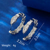 1 Pair Simple Style Leaf Moon Heart Shape Inlay Copper Zircon Drop Earrings Ear Studs