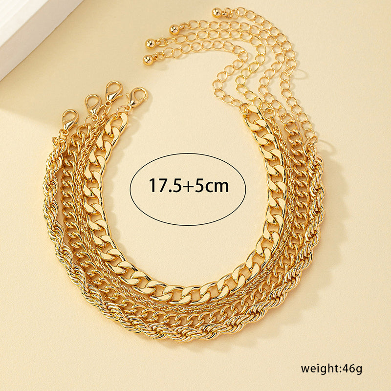 Simple Style Geometric Alloy Plating 14k Gold Plated Women's Bracelets