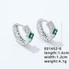 1 Pair Simple Style Four Leaf Clover Plating Inlay Copper Zircon White Gold Plated Gold Plated Earrings