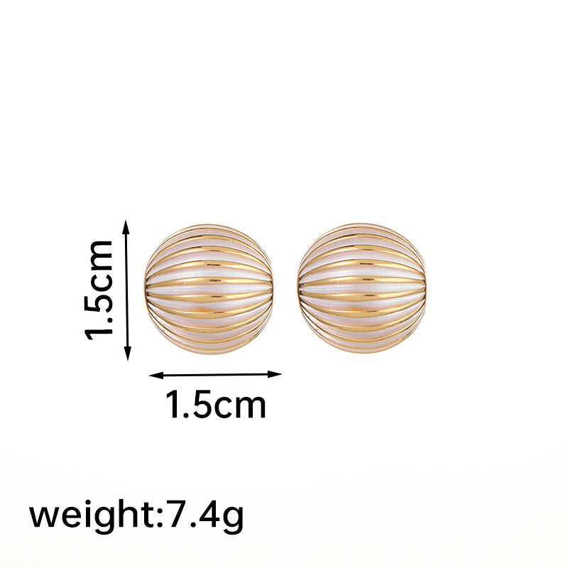 1 Pair Ig Style Water Droplets Plating Copper 18k Gold Plated Ear Studs