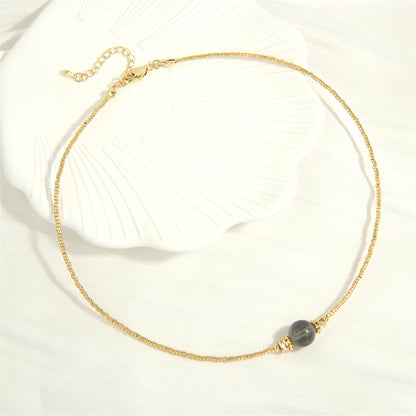 Basic Simple Style Round Freshwater Pearl Stone Copper Plating Inlay Zircon 18k Gold Plated Bracelets Earrings Necklace