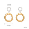 1 Pair Cute Simple Style Classic Style Moon Plating Stainless Steel Titanium Steel Gold Plated Drop Earrings