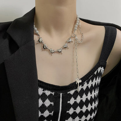 Simple Style Commute Solid Color Titanium Steel Necklace