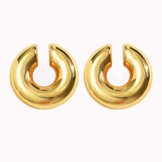 1 Pair Vintage Style Simple Style Classic Style Circle Copper Ear Cuffs