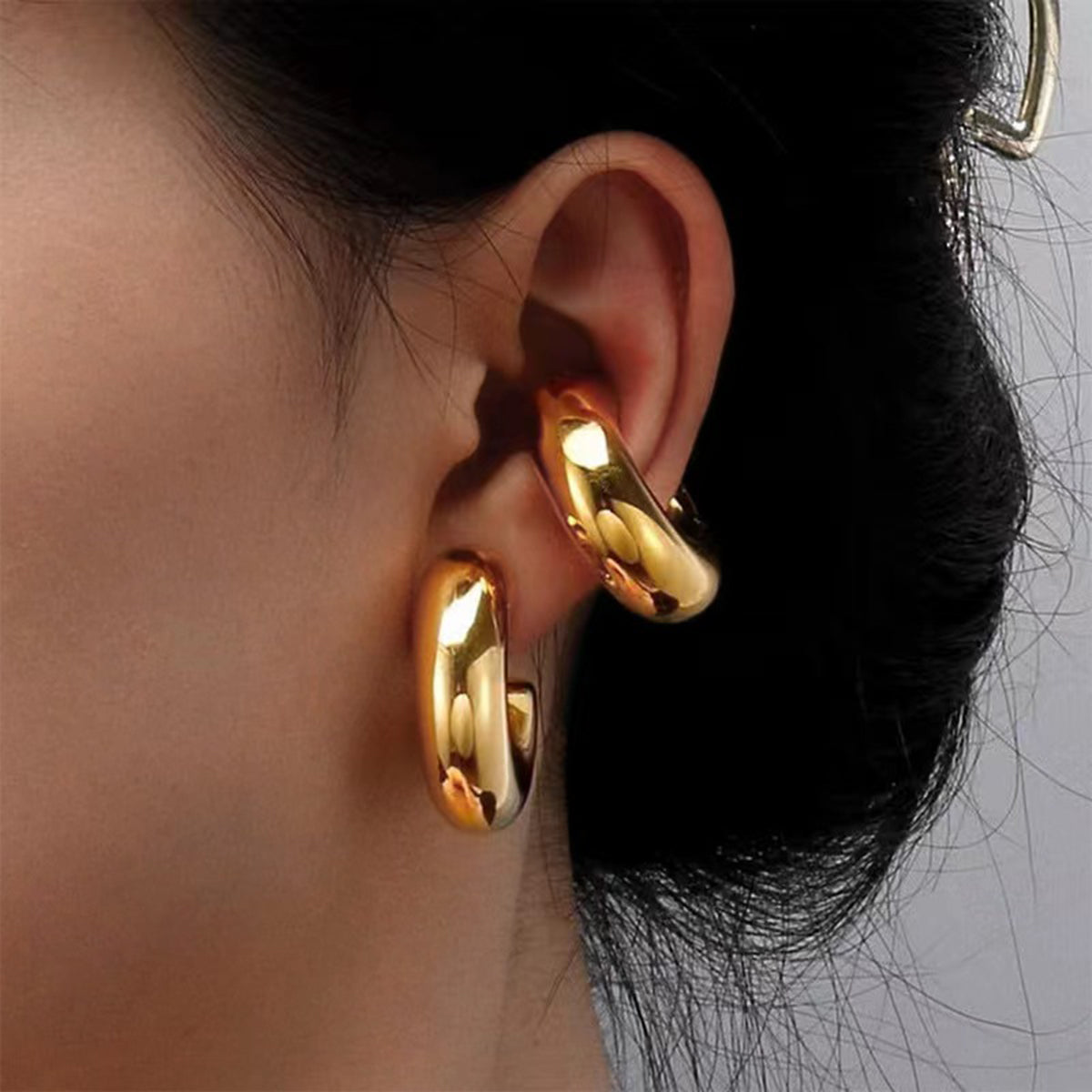 1 Pair Vintage Style Simple Style Classic Style Circle Copper Ear Cuffs