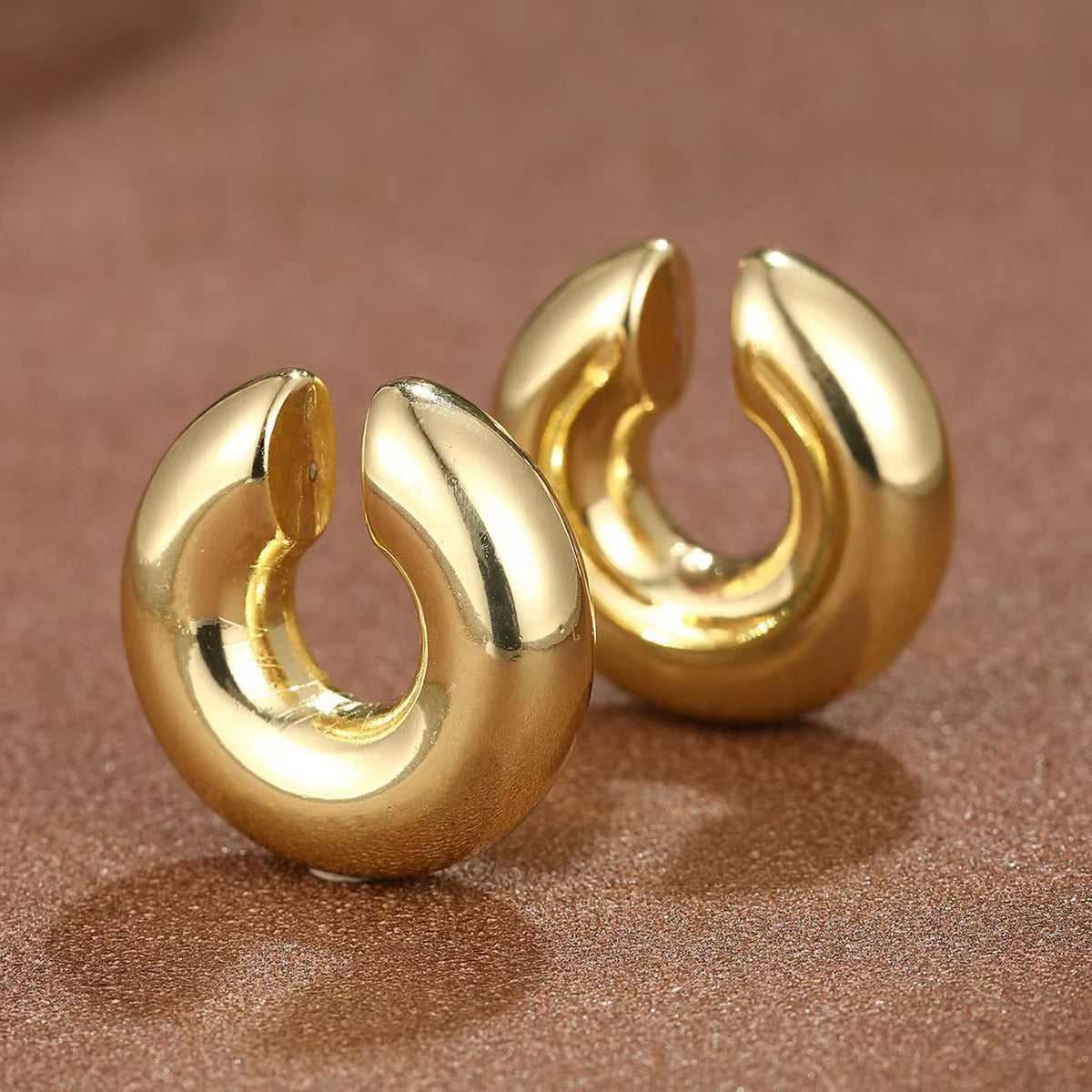 1 Pair Vintage Style Simple Style Classic Style Circle Copper Ear Cuffs