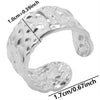 Hip-hop Retro Irregular Solid Color Stainless Steel Polishing Open Rings