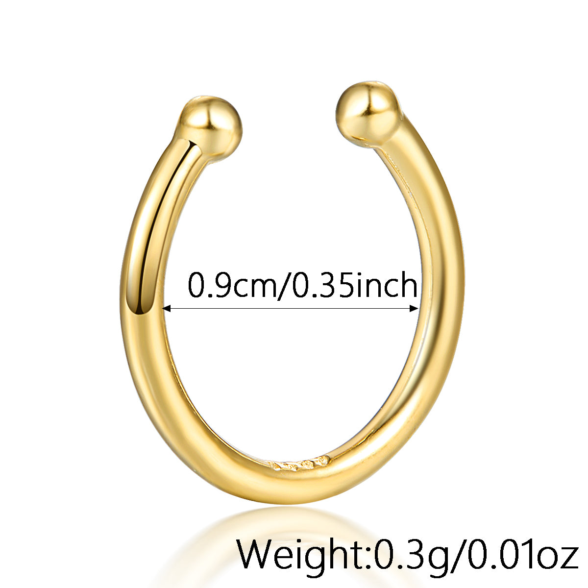 1 Piece Ig Style Casual Geometric Plating Sterling Silver White Gold Plated Rhodium Plated Ear Cuffs